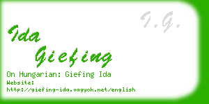 ida giefing business card